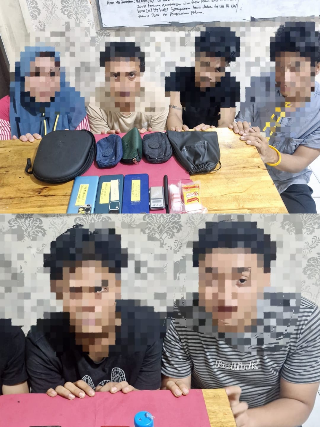 Enam Orang Bandar dan Kurir Narkoba Diringkus Satresnarkoba Polres Siak