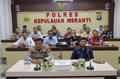 Polres Bersama Wartawan di Meranti Ikuti Dialog Kemerdekaan Pers