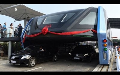 Inilah Mobil Bus Raksasa Tenaga Surya di China Atasi Macet dan Polusi