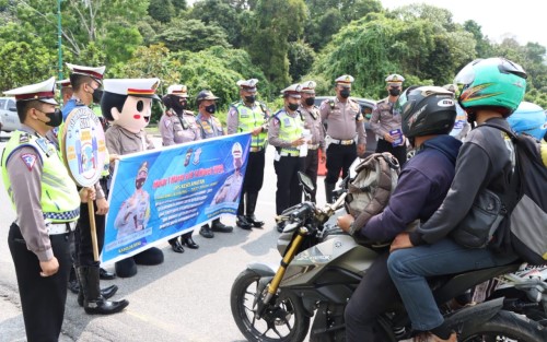 Polres Siak Tetap Lakukan Himbauan Keselamatan Lalin