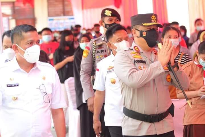 Kapolda Riau Resmikan Vaksin Center Polres Meranti