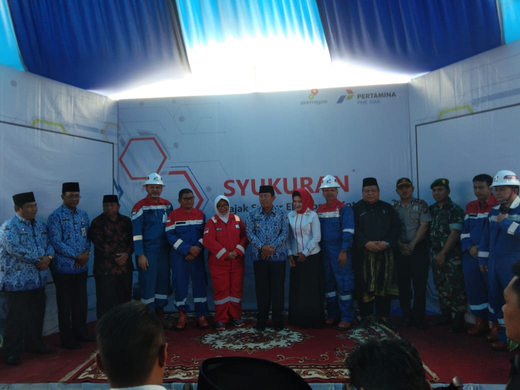 Bupati Rohul Hadiri Syukuran Tajak Sumur Eksplorasi Pertamina