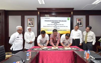 BPKAD dan Bapenda Riau Teken MoU Dengan BRK