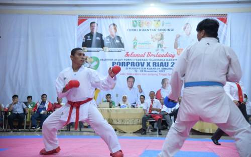 Cabor Karate Porprov X Kuansing, Duski Persembahkan Emas untuk Bengkalis