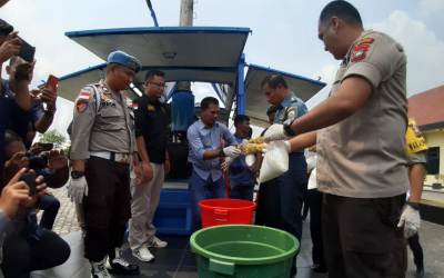 Polres Bintan Musnahkan Sabu-sabu Seberat 114,7 Kg