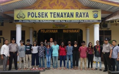 12 Remaja Pekanbaru Diciduk Saat Pesta Narkoba