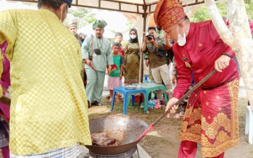 HUT Meranti, Bupati Lepas Pawai Budaya dan Tinjau Lomba