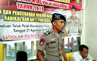 Sat Pol Air Panipahan Sosialisasi Bahaya Terorisme