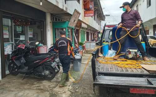 Pemkot Gunungsitoli Lanjutkan Penyemprotan Disinfektan