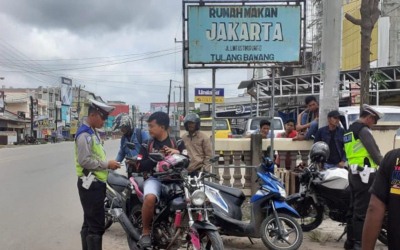 Polres Tulang Bawang : 71 Pelanggar Lalin Ditilang