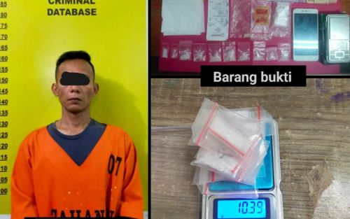 10 Paket Sabu dan Seorang Pelaku Diamankan Polres Siak