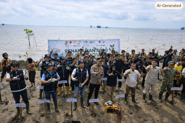 PT ITA dan Pemkab Siak Tanam 5.000 Mangrove untuk Jaga Pesisir
