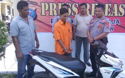 Curi Motor Diparkiran, Warga Aek Kanopan Ditangkap Polisi