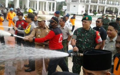 Plt Bupati Rokan Hilir Pimpin Apel Siaga Karhutla