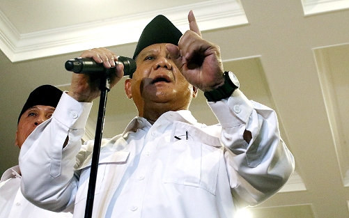 Prabowo Sebut Nama Cawapresnya Jadi Urusan Cak Imin