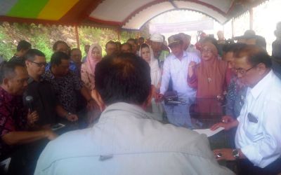 DPR RI Sidak Pembangunan Waduk Bendo Ponorogo