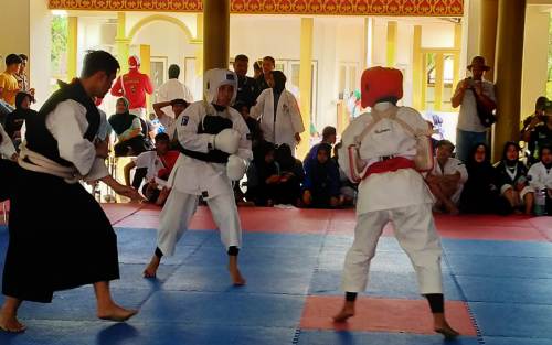 Cabor Kempo, 2 Kenshi Bengkalis Melangkah ke Semifinal Porprov X Kuansing