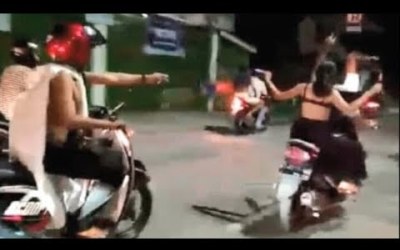 Sahur on the Road Pakai Bra, Polisi Ciduk Cewek Ini