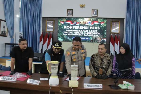 Polres Siak Ungkap Kasus Narkotika 1 Kg di Kecamatan Tualang