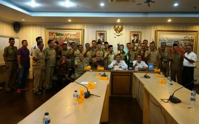 Wabup, Ketua DPRD dan Kades Meranti Sambangi Kementrian