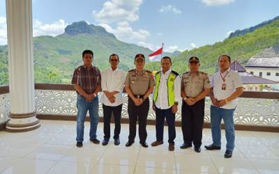 Kapolres Ponorogo Kunjungi Proyek Nasional Waduk Bendo