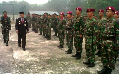 HUT TNI ke-70 di Bengkalis Berlangsung Ditengah Kabut Asap