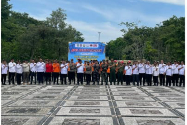 Kodim 0322/Siak Ikuti Apel Gelar Pasukan Siaga Darurat Bencana Hidrometeorologi