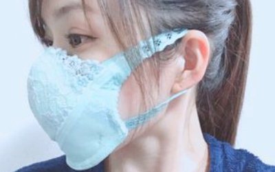 Viral, Model Jepang Bikin Masker dari Bra Bekas