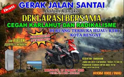 Kodim 0302/Inhu Taja Gerak Jalan Santai dan Lomba Melukis