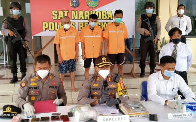 Polres Gulung Jaringan Shabu Anak Bengkalis