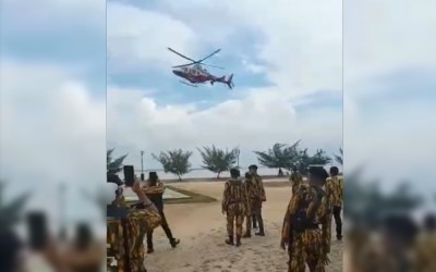 Gubri Bela Ketua DPRD Naik Heli ke Musda Golkar