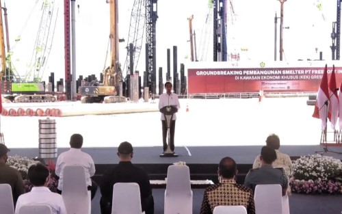 Jokowi Ground Breaking Pembangunan Smelter Freeport di Gresik