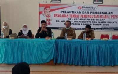 Panwascam Sei Dadap Lantik 92 Orang Pengawas