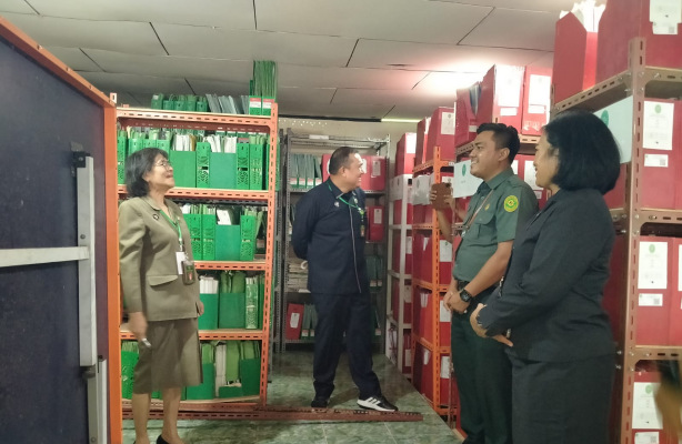 Kunker ke PN Bengkalis, Dua Hakim Tinggi Tinjau Seluruh Ruangan