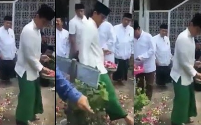 Sandiaga Minta Maaf Langkahi Makam Tokoh NU