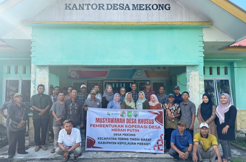 Perdana di Kepulauan Meranti, Desa Mekong Bentuk Koperasi Merah Putih