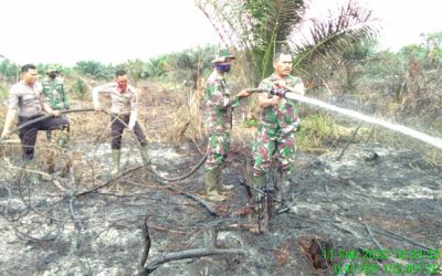 Dandim 0302/Inhu Pastikan Titik Api di Talang Jerinjing Padam