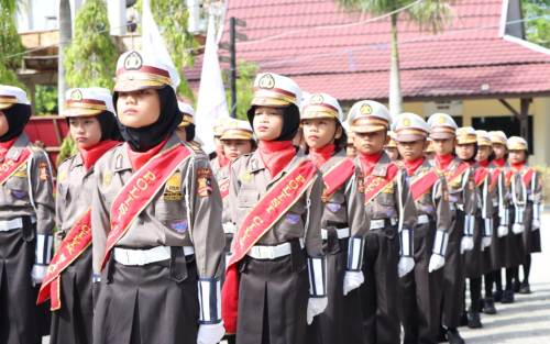 Polres Siak Tampilkan Atraksi Pocil Saat Peringati Hari Lantas Bhayangkara