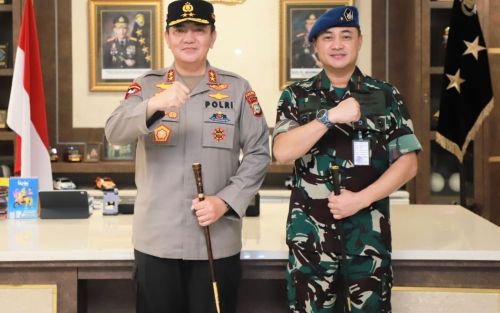 Kapolda Riau Terima Kunjungan Danlanud RSN Pekanbaru