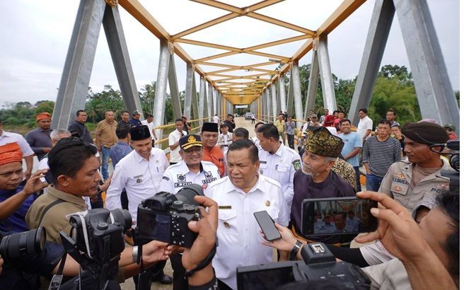 Mangkrak, Pembangunan Jembatan Sungai Rokan Bakal Dilanjutkan