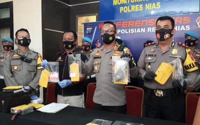 Modus Baru, 2 Kurir Narkotika di Ringkus Polres Nias 