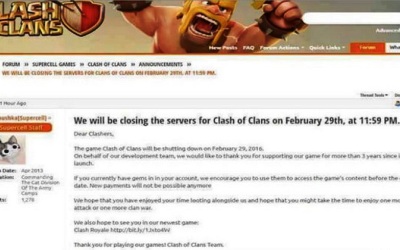 Clash of Clans Akan Ditutup Akhir Februari?