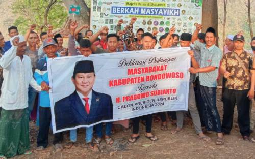 Warga Bondowoso Deklarasi Dukung Prabowo Maju Pilpres 2025