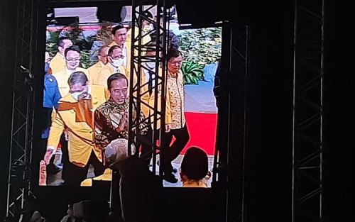 Peringatan HUT Golkar, Jokowi Datang Didampingi Luhut dan JK