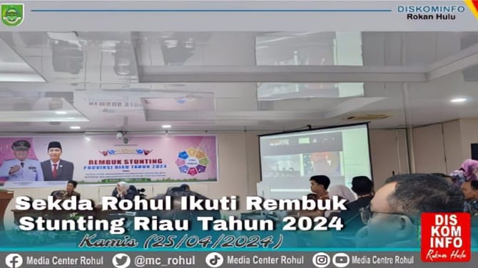 Sekda, Muhammad Zaki, Hadiri Rembuk Stunting Provinsi Riau Tahun 2024