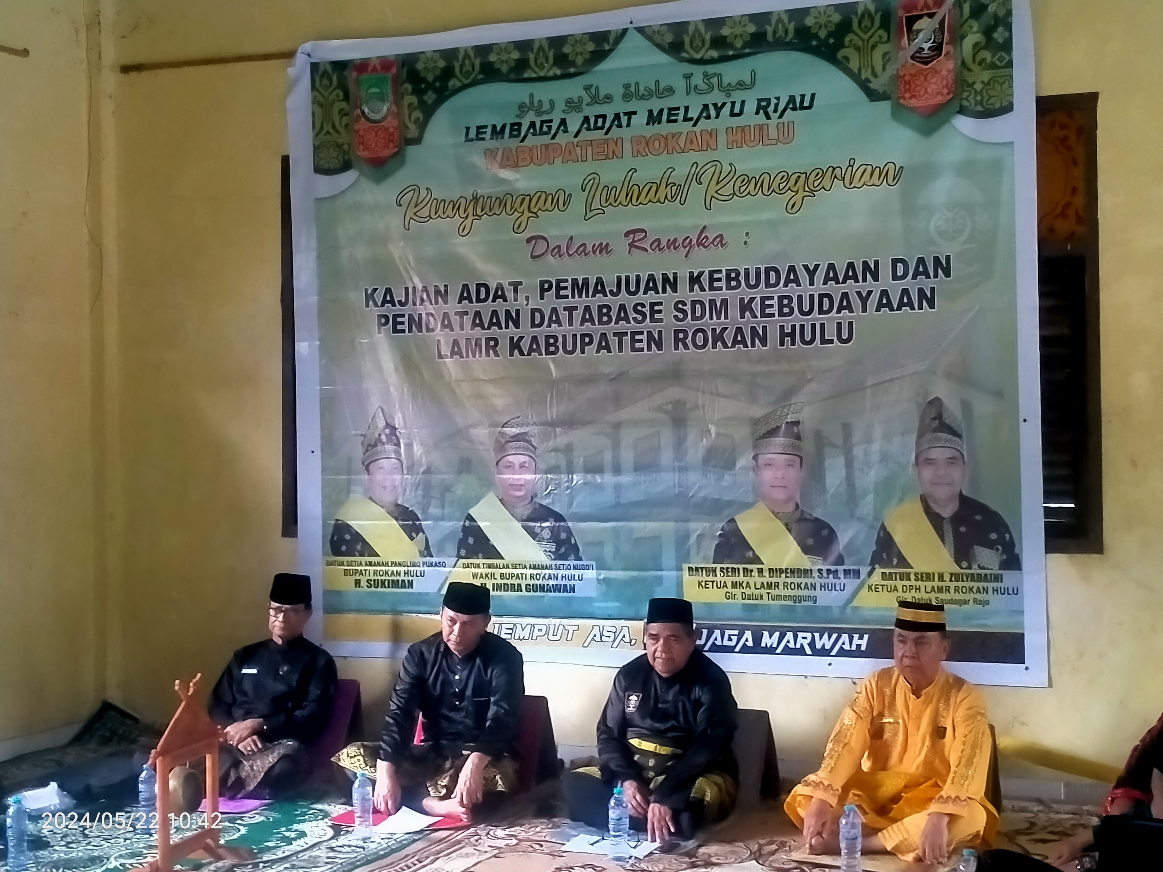 Wabup Rohul Hadiri Kajian Adat Kemajuan Kebudayaan dan Pendataan Database SDM LAMR Riau