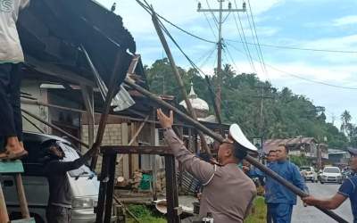 Puluhan Rumah di Mo'awo Rusak di Terjang Angin Kencang 