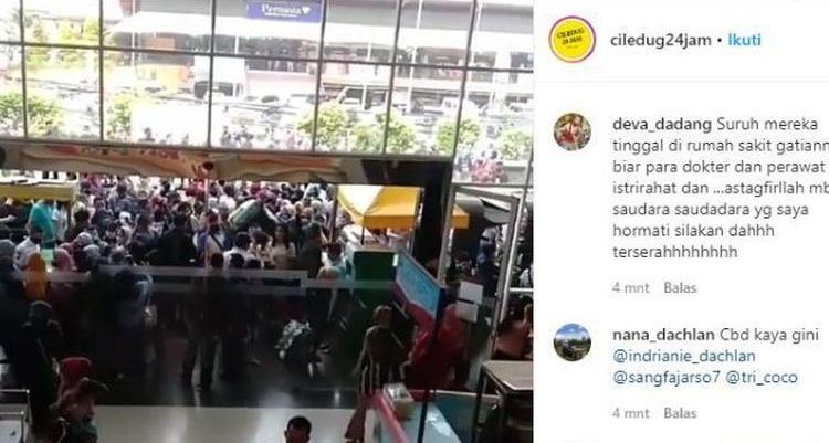 Pengunjung Mall CBD Ciledug Membludak