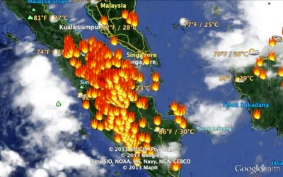 Satelit Terra&Aqua; Deteksi 90 Titik Panas di Sumatera