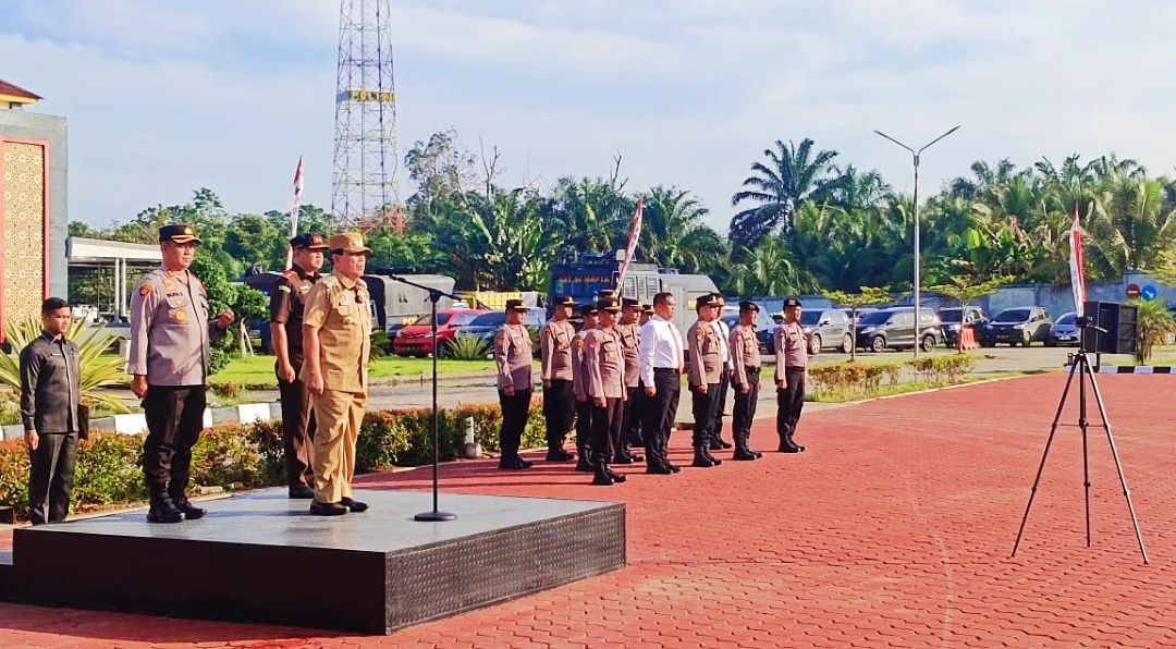 Kapolres dan Kejari Dampingi Bupati Rohul Pimpin Apel Operasi Patuh 2024